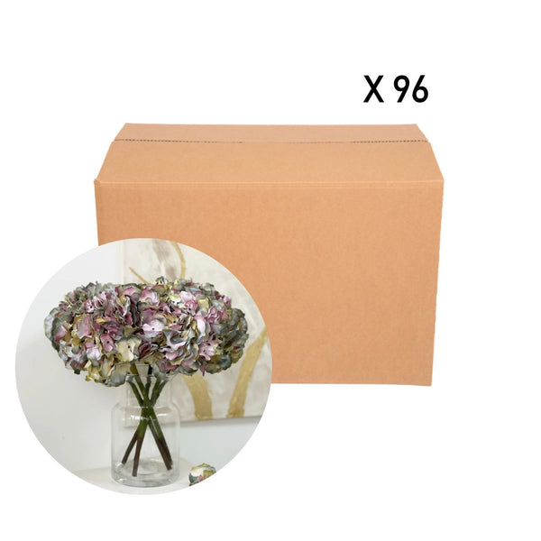 Box of X 96 Signature Faux Silver Hydrangea Stems - Bulk