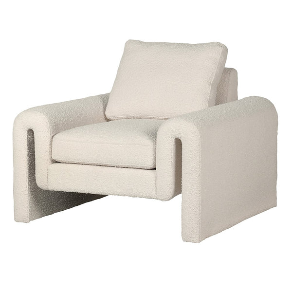 The 'Elle' Ivory Boucle Chair