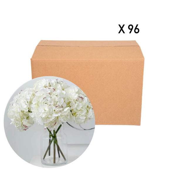 Box of X 96 Signature Faux English Garden Picked Hydrangea Stems - Bulk