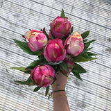 Real Feel Hot Pink Faux Peony Bud