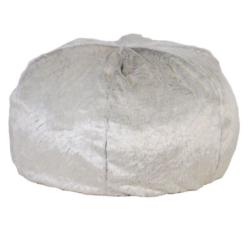 Large Luxe Oyster Silver Beanbag Seat