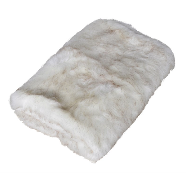 Luxe White Faux Fur Throw