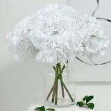 Signature Pure Crisp White Hydrangea Faux Flower Arrangement