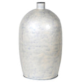 White Pearlised Enamel Tall Vase