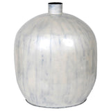 White Pearlised Enamel Vase
