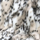 Beige Lynx Faux Fur Throw