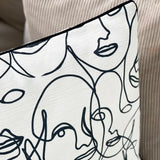 Luxe Abstract Faces Cushion Cover 50cm