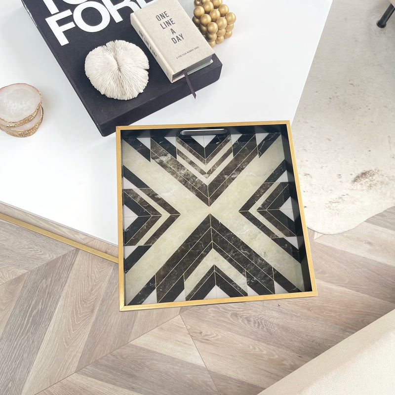 Geo Marble Effect Tray