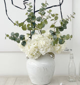 Signature ' Classic ' Hydrangea and Eucalyptus Faux Flower Arrangement