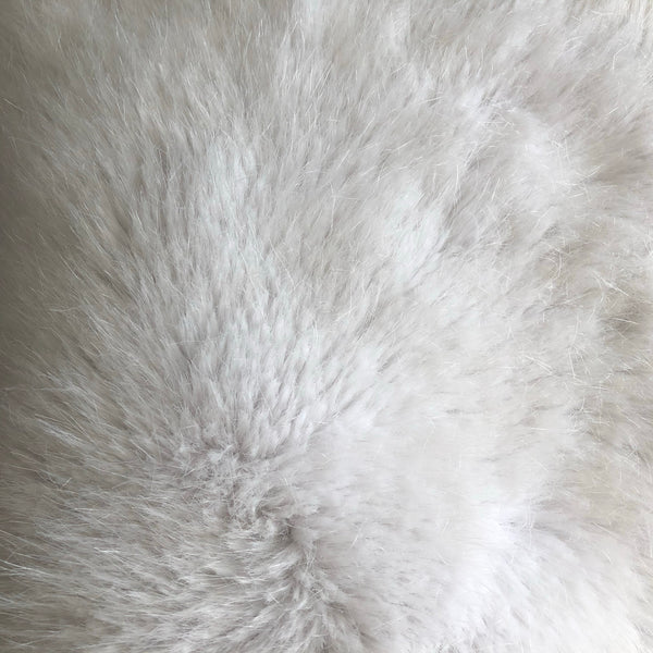 White Luxe Faux Fur Throw