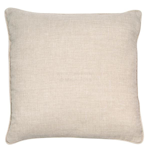 TAUPE LINEN PIPED CUSHION 45cm